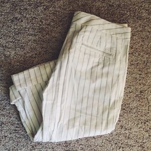 White Cropped Dress Pants